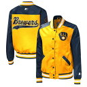 スターター ゴールド ミルウォーキー ブルワーズ レジェンド ジャケット 【 STARTER GOLD MILWAUKEE BREWERS THE LEGEND FULL-SNAP JACKET / BRW GOLD 】