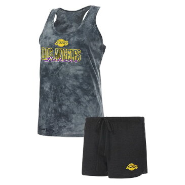 チャコール レイカーズ タンクトップ ショーツ ハーフパンツ ロサンゼルス & 【 LAKERS UNBRANDED CONCEPTS SPORT CHARCOAL BILLBOARD SHORTS SLEEP SET LAK CHARCO 】