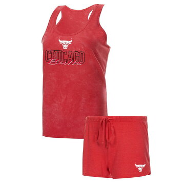 赤 レッド シカゴ ブルズ タンクトップ ショーツ ハーフパンツ & 【 RED UNBRANDED CONCEPTS SPORT BILLBOARD RACERBACK SHORTS SLEEP SET BUL 】