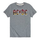 キャラクター ロゴ グラフィック Tシャツ 灰色 グレー 【 LICENSED CHARACTER ACDC POSTER LOGO GRAPHIC TEE / GREY 】 キッズ ベビー マタニティ トップス カットソー