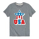 キャラクター グラフィック Tシャツ 灰色 グレー 【 LICENSED CHARACTER USA FLAG STAR GRAPHIC TEE / GREY 】 キッズ ベビー マタニティ トップス カットソー