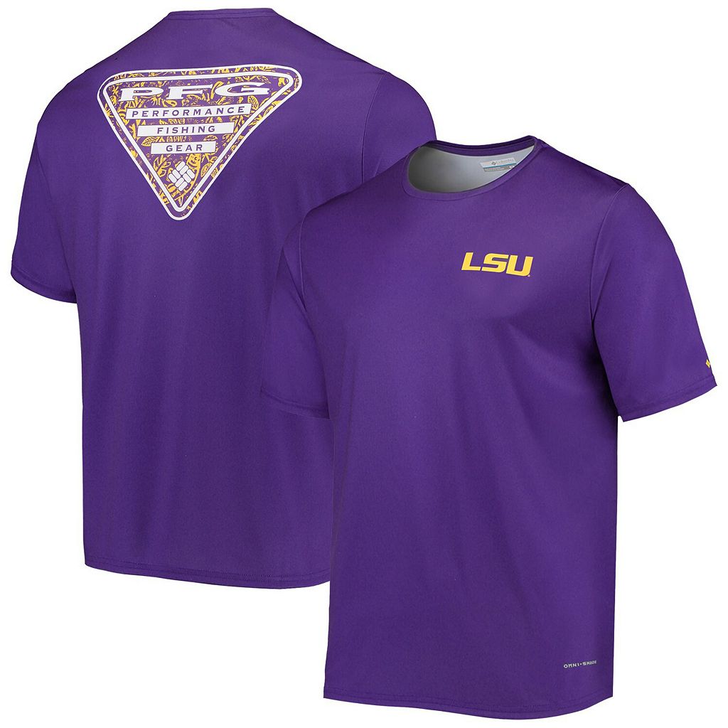 紫 パープル ルイジアナステイト タイガース Tシャツ ファイティングタイガース 【 PURPLE UNBRANDED COLUMBIA TERMINAL TACKLE OMNISHADE TSHIRT LSU 】