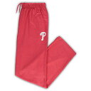 赤 レッド フィラデルフィア フィリーズ 【大きめ】 【 UNBRANDED HEATHERED RED PHILADELPHIA PHILLIES BIG & TALL PAJAMA PANTS / PHL RED 】 インナー 下着 ナイトウエア メンズ ナイト ルーム パジャマ