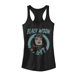 キャラクター 黒色 ブラック タンクトップ 【 LICENSED CHARACTER MARVEL GRUNGE BLACK WIDOW COMIC TANK TOP / 】 キッズ ベビー マタニティ トップス