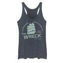 キャラクター ロゴ グラフィック タンクトップ 紺色 ネイビー ヘザー 【 LICENSED CHARACTER OUTER BANKS THE WRECK RESTAURANT SHIP LOGO GRAPHIC TANK TOP / NAVY HEATHER 】 キッズ ベビー マタニティ トップス