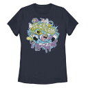 キャラクター ディーシー コミックス タイタンズ クリーム グラフィック Tシャツ 紺色 ネイビー GO! アイスクリーム 【 LICENSED CHARACTER DC COMICS TEEN TITANS ICE CREAM GRAPHIC TEE / NAVY 】 キッズ ベビー