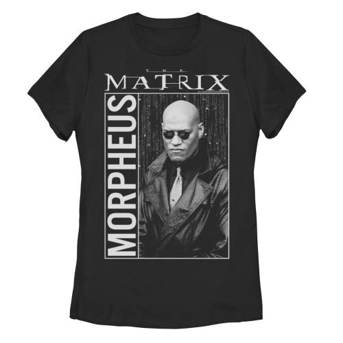 キャラクター サングラス グラフィック Tシャツ 黒色 ブラック 【 LICENSED CHARACTER THE MATRIX MORPHEUS SUNGLASSES GRAPHIC TEE / BLACK 】 キッズ ベビー マタニティ トップス カットソー