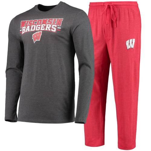 ブランド名Unbranded性別mens (adult)商品名Concepts Sport Red/Heathered Charcoal Wisconsin Badgers Meter Long Sleeve T-Shirt &amp; Pants Sleep Setカラー/Wis/Red
