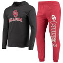 オクラホマ スーナーズ スリーブ フーディー パーカー Tシャツ ジョガーパンツ 赤 レッド 長袖 & 【 UNBRANDED CONCEPTS SPORT CRIMSON/CHARCOAL OKLAHOMA SOONERS METER LONG SLEEVE HOODIE T-SHIRT JOGGER PANTS SLEEP SET / OKL