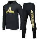 XP[g{[h }EejA[Y t[fB[ p[J[ WK[pc F ubN & y UNBRANDED CONCEPTS SPORT BLACK/CHARCOAL APPALACHIAN STATE MOUNTAINEERS METER PULLOVER HOODIE JOGGERS SLEEP SET / APP BLACK z C