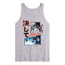 キャラクター タンクトップ 灰色 グレー グレイ 【 LICENSED CHARACTER ANIME NEVER SURRENDER TANK / GRAY 】 メンズファッション トップス