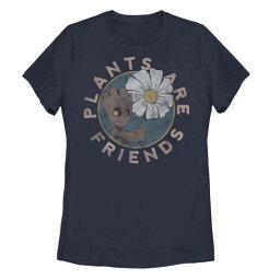 キャラクター ギャラクシー グラフィック Tシャツ 紺色 ネイビー FRIENDS&#34; 【 LICENSED CHARACTER MARVEL GUARDIANS OF THE GALAXY GROOT PLANTS ARE GRAPHIC TEE / NAVY 】 キッズ ベビー マタニティ トップス カット