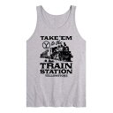 キャラクター タンクトップ 灰色 グレー グレイ 【 LICENSED CHARACTER YELLOWSTONE TRAIN STATION TANK / GRAY 】 メンズファッション トップス