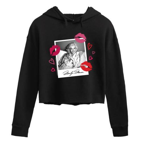 キャラクター フーディー パーカー 【 LICENSED CHARACTER MARILYN MONROE PHOTO KISS CROPPED HOODIE / 】 キッズ ベビー マタニティ トップス スウェット トレーナー