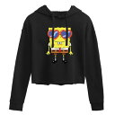 キャラクター スポンジボブ 眼鏡 フーディー パーカー 【 LICENSED CHARACTER SPONGEBOB SQUAREPANTS HEART GLASSES CROPPED HOODIE / 】 キッズ ベビー マタニティ トップス スウェット トレーナー