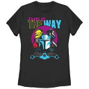 キャラクター グラフィック Tシャツ 黒色 ブラック スターウォーズ 【 LICENSED CHARACTER STAR WARS THE MANDALORIAN HYPER NEON SUNSET GRAPHIC TEE / BLACK 】 キッズ ベビー マタニティ トップス カットソー