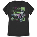 キャラクター グラフィック Tシャツ 黒色 ブラック スターウォーズ 【 LICENSED CHARACTER STAR WARS THE MANDALORIAN STARFIGHTER FRONT TOP BLUEPRINT GRAPHIC TEE / BLACK 】 キッズ ベビー マタニティ トップス カット