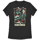 キャラクター グラフィック Tシャツ 黒色 ブラック スターウォーズ 【 LICENSED CHARACTER STAR WARS THE MANDALORIAN ROCKSTAR CHARACTERS POSTER GRAPHIC TEE / BLACK 】 キッズ ベビー マタニティ トップス カットソー