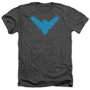 キャラクター ヘザー Tシャツ チャコール 【 LICENSED CHARACTER BATMAN NIGHTWING SYMBOL ADULT HEATHER T-SHIRT / CHARCOAL 】 メンズファッション トップス カットソー(4)