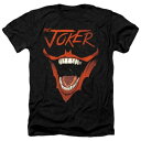 LN^[ obg wU[ TVc F ubN y LICENSED CHARACTER BATMAN JOKER BAT LAUGH ADULT HEATHER T-SHIRT / BLACK z Yt@bV gbvX Jbg\[