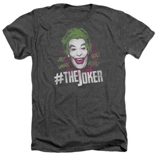 【★Fashion THE SALE★7/12午前10時迄】キャラクター クラシック ヘザー Tシャツ チャコール 【 LICENSED CHARACTER BATMAN CLASSIC TV JOKER ADULT HEATHER T-SHIRT / CHARCOAL 】 メンズファッション トップス カットソー