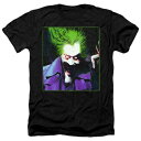 LN^[ wU[ TVc F ubN y LICENSED CHARACTER BATMAN ARKHAM ASYLUM JOKER ADULT HEATHER T-SHIRT / BLACK z Yt@bV gbvX Jbg\[