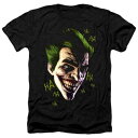 LN^[ wU[ TVc F ubN y LICENSED CHARACTER BATMAN ARKHAM ORIGINS JOKER GRIM ADULT HEATHER T-SHIRT / BLACK z Yt@bV gbvX Jbg\[