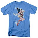 LN^[ X[u TVc JCi F u[  y LICENSED CHARACTER JUSTICE LEAGUE OF AMERICA SIMPLE WONDER WOMAN SHORT SLEEVE ADULT T-SHIRT / CAROLINA BLUE z Yt@bV gbvX Jbg\[