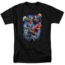 LN^[ X[u TVc F ubN  y LICENSED CHARACTER JUSTICE LEAGUE OF AMERICA STORM MAKERS SHORT SLEEVE ADULT T-SHIRT / BLACK z Yt@bV gbvX Jbg\[