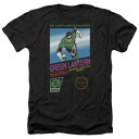 キャラクター 緑 グリーン ボックス アート ヘザー Tシャツ 黒色 ブラック 【 LICENSED CHARACTER GREEN LANTERN BOX ART ADULT HEATHER T-SHIRT / BLACK 】 メンズファッション トップス カットソー