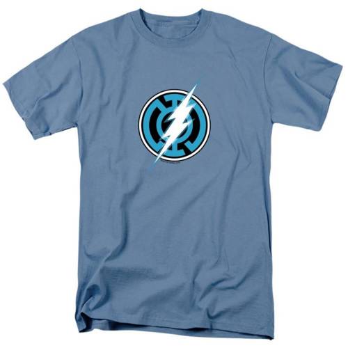 キャラクター 緑 グリーン 青色 ブルー スリーブ Tシャツ カロライナ 半袖 【 LICENSED CHARACTER GREEN LANTERN BLUE FLASH SHORT SLEEVE ADULT T-SHIRT / CAROLINA BLUE 】 メンズファッション トップス カットソー