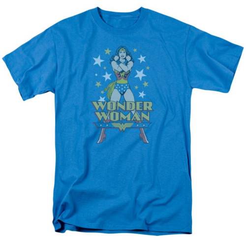 【★Fashion THE SALE★7/12午前10時迄】キャラクター ディーシー コミックス スリーブ Tシャツ 半袖 【 LICENSED CHARACTER DC COMICS A WONDER WOMAN SHORT SLEEVE ADULT T-SHIRT / TURQUOISE 】 メンズファッション トップス カットソー