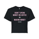 【★Fashion THE SALE★7/12午前10時迄】キャラクター グラフィック Tシャツ 黒色 ブラック 【 LICENSED CHARACTER MATH COFFEE CROPPED GRAPHIC TEE / BLACK 】 キッズ ベビー マタニティ トップス カットソー(4)
