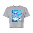 キャラクター ゴールデンベアーズ カルベアーズ Tシャツ 【 LICENSED CHARACTER CARE BEARS GRUMPY BEAR GRID CROPPED TEE / 】 キッズ ベビー マタニティ トップス カットソー