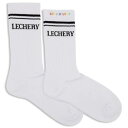 虹色 レインボー 靴下 LOVE" 【 LECHERY RAINBOW LOVE IS VARSITY STRIPED HALF-CREW SOCKS / MULTI 】 インナー 下着 ナイトウエア レディース レッグ