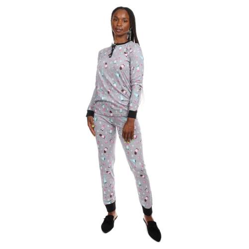 yX[p[SALE6/11[2zDF O[ OC wU[ y MEMOI 2 PIECE HOLIDAY GNOMES COTTON BLEND PAJAMA SET / MED GRAY HEATHER z Ci[  iCgEGA fB[X iCg [ pW}