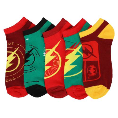 キャラクター ロゴ 5個入 靴下 【 LICENSED CHARACTER THE FLASH LOGO 5-PACK ANKLE SOCKS / MULTI 】 インナー 下着 ナイトウエア レディース レッグ