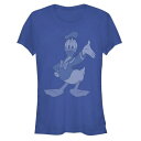 キャラクター 青色 ブルー スタンス グラフィック Tシャツ 【 LICENSED CHARACTER DISNEY DONALD DUCK BLUE HUE STANCE PORTRAIT GRAPHIC TEE / ROYAL 】 キッズ ベビー マタニティ トップス カットソー