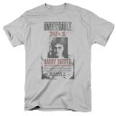 キャラクター スリーブ Tシャツ 銀色 シルバー 半袖 【 LICENSED CHARACTER HARRY POTTER UNDESIRABLE NO1 DISTRESSED SHORT SLEEVE ADULT T-SHIRT / SILVER 】 メンズファッション トップス カットソー