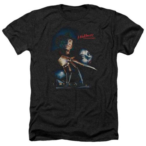 キャラクター ナイトメア ストリート ヘザー Tシャツ 黒色 ブラック 【 LICENSED CHARACTER NIGHTMARE ON ELM STREET POSTER ADULT HEATHER T-SHIRT / BLACK 】 メンズファッション トップス カットソー