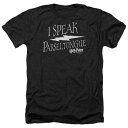 キャラクター ヘザー Tシャツ 黒色 ブラック 【 LICENSED CHARACTER HARRY POTTER I SPEAK PARSELTONGUE ADULT HEATHER T-SHIRT / BLACK 】 メンズファッション トップス カットソー