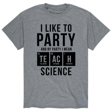 キャラクター Tシャツ 灰色 グレー 【 LICENSED CHARACTER I LIKE TO PARTY TEACH SCIENCE TEE GREY 】