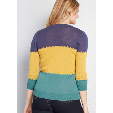 モドクロス MODCLOTH スリーブ 青色 ブルー 緑 グリーン 【 SLEEVE GREEN MODCLOTH CHARM SCHOOL 3 4 PULLOVER BLUE 】 レディースファッション トップス ニット セーター