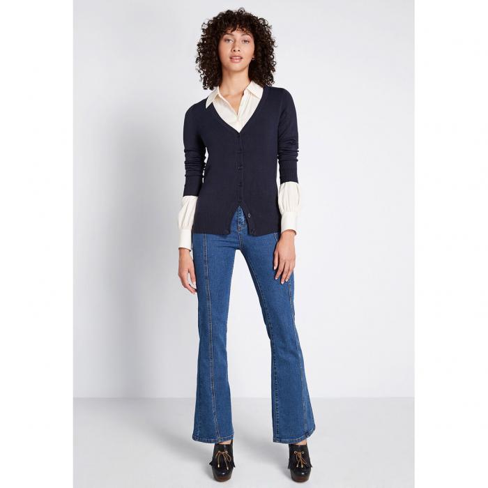 NO_BRAND_SHOWN カーディガン 紺色 ネイビー NO_BRAND_SHOWN 【 CHARTER SCHOOL CARDIGAN NAVY 】 レディースファッション トップス カーディガン ボレロ