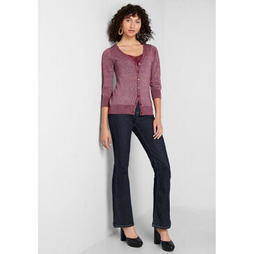 NO_BRAND_SHOWN カーディガン 紫 パープル NO_BRAND_SHOWN 【 PURPLE CHARTER SCHOOL METALLIC CARDIGAN MULTI 】 レディースファッション トップス ニット セーター