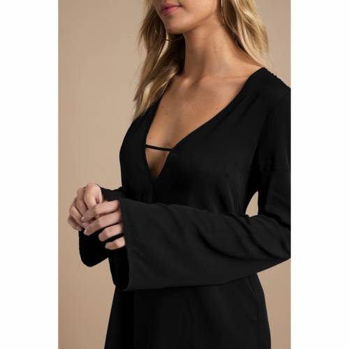 トビ TOBI スリーブ ドレス 黒色 ブラック 【 SLEEVE TOBI WHITNEY BELL SHIFT DRESS BLACK 】 レディースファッション ドレス