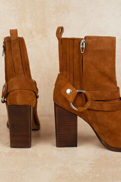 TOBI ハイ 茶 ブラウン 【 BROWN TOBI ISARA HIGH HEELED CHELSEA BOOTS 】