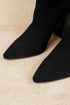 TOBI 黒 ブラック 【 BLACK TOBI DANNI MIDCALF SOCK BOOTIES 】