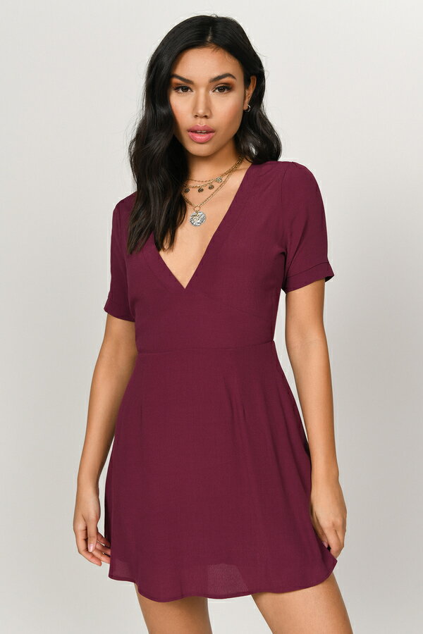 TOBI ドレス レディースファッション 【 Kristi Aline Dress 】 Wine