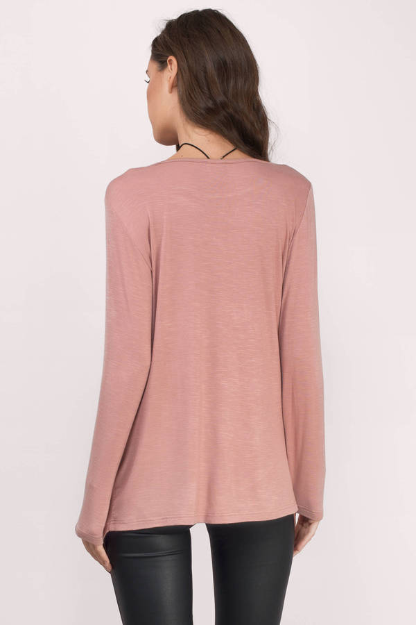 TOBI 【 LOOK UP ASYMMETRIC TOP MAUVE 】 レディースファッション トップス 送料無料